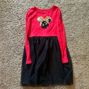 Disney Red and Black Casual Dress for Kids